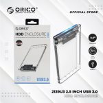 ORICO HDD/SSD Case 2.5" Inch Transparent SATA to USB 3.0 Plus Caddy For External Portable Laptop Hard Drive Kit Enclosure, 5 Gbps High Speed Super Fast Data Transfer