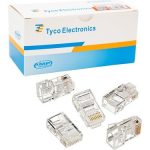 Tyco RJ45 Connector Cat6/Cat5e – High Quality LAN Cable Connector | Ethernet Plug for Networking