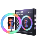 MJ33 RGB Ring Light 33Cm PHONE HOLDER Circle Ring Selfie Led ( Only Light)