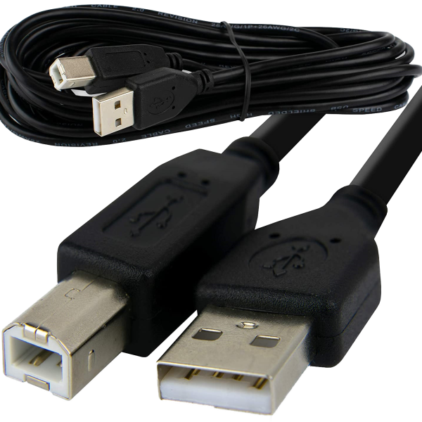 Universal USB Cable for Printers Male USB 2.0 Type A to Type B Cable Compatible with Most Printers Scanners Digital Camera Fax Data Transfer