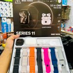 MAX-6000 Series 11 Smartwatch With Earbuds 7 Straps